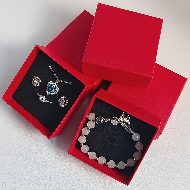 36pcs New Stylish High-End Jewelry Box, Perfect for Displaying Necklaces, Pendants, Earrings, Rings, Studs, and Earrings, Ideal Gift Packaging for Proposals, Weddings, Anniversaries, Girlfriends' Birthdays, or Mother's Day Presents