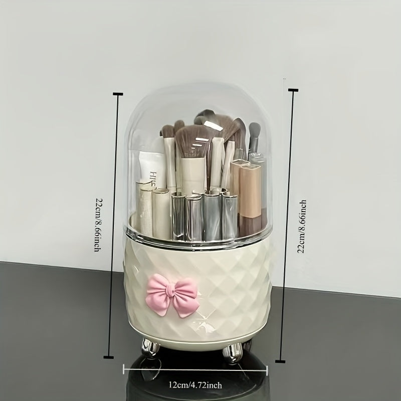 Modern Rectangular Plastic Storage Box with Dust-Proof Clear Lid, Multipurpose Organizer for Lipstick, Eyebrow Pencil, Paint - Ideal for Christmas and New Year'S Gifts, No Electricity Needed, Jewelry Boxes