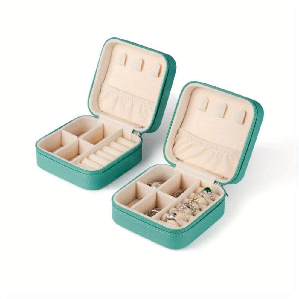 12/8pcs Travel Jewelry Organizer Case - Mini Faux Leather Jewelry Boxes with Multiple Compartments for Rings, Earrings, Necklaces - Valentine'S Day, Mother'S Day, Christmas, Graduation Gift for Women, Jewelry Gift Box, Jewelry Boxes