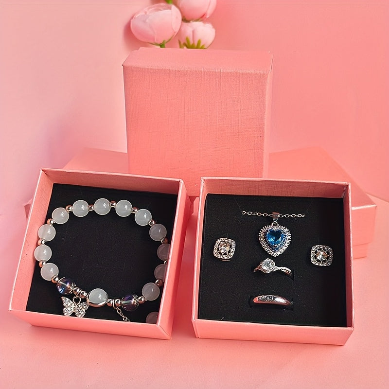 36pcs New Stylish High-End Jewelry Box, Perfect for Displaying Necklaces, Pendants, Earrings, Rings, Studs, and Earrings, Ideal Gift Packaging for Proposals, Weddings, Anniversaries, Girlfriends' Birthdays, or Mother's Day Presents
