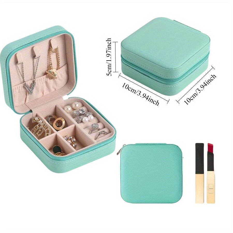 12/8pcs Travel Jewelry Organizer Case - Mini Faux Leather Jewelry Boxes with Multiple Compartments for Rings, Earrings, Necklaces - Valentine'S Day, Mother'S Day, Christmas, Graduation Gift for Women, Jewelry Gift Box, Jewelry Boxes