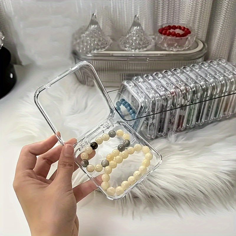 13-Piece Clear Plastic Jewelry and Personal Care Product Organizer Set – Fragrance-Free, Stackable Containers for Bracelets, Necklaces, and Dresser Accessories