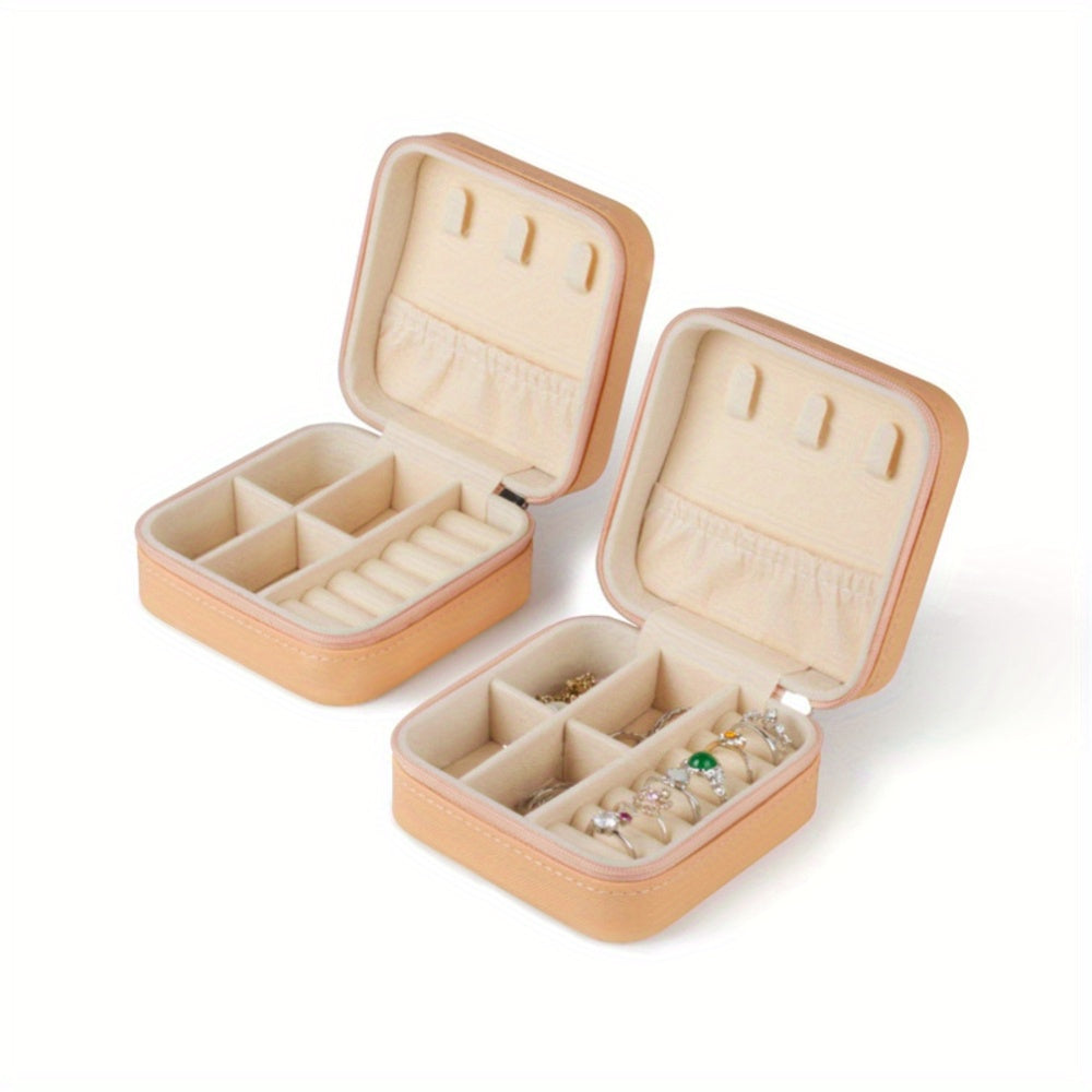 12/8pcs Travel Jewelry Organizer Case - Mini Faux Leather Jewelry Boxes with Multiple Compartments for Rings, Earrings, Necklaces - Valentine'S Day, Mother'S Day, Christmas, Graduation Gift for Women, Jewelry Gift Box, Jewelry Boxes