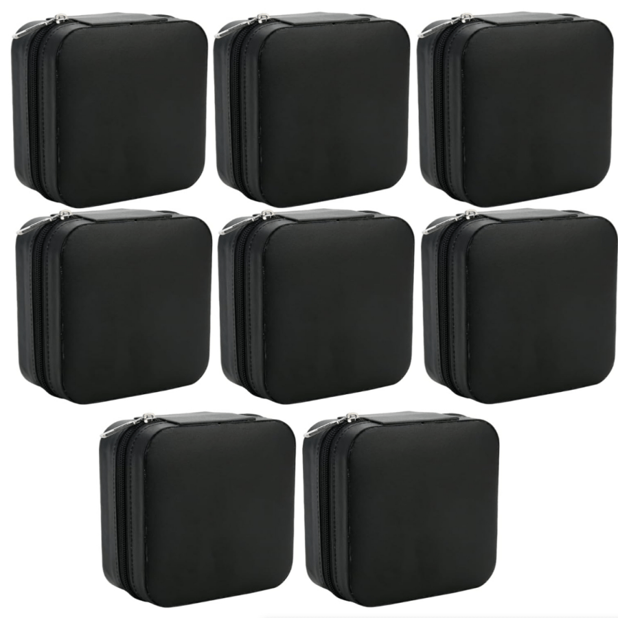 12/8pcs Travel Jewelry Organizer Case - Mini Faux Leather Jewelry Boxes with Multiple Compartments for Rings, Earrings, Necklaces - Valentine'S Day, Mother'S Day, Christmas, Graduation Gift for Women, Jewelry Gift Box, Jewelry Boxes