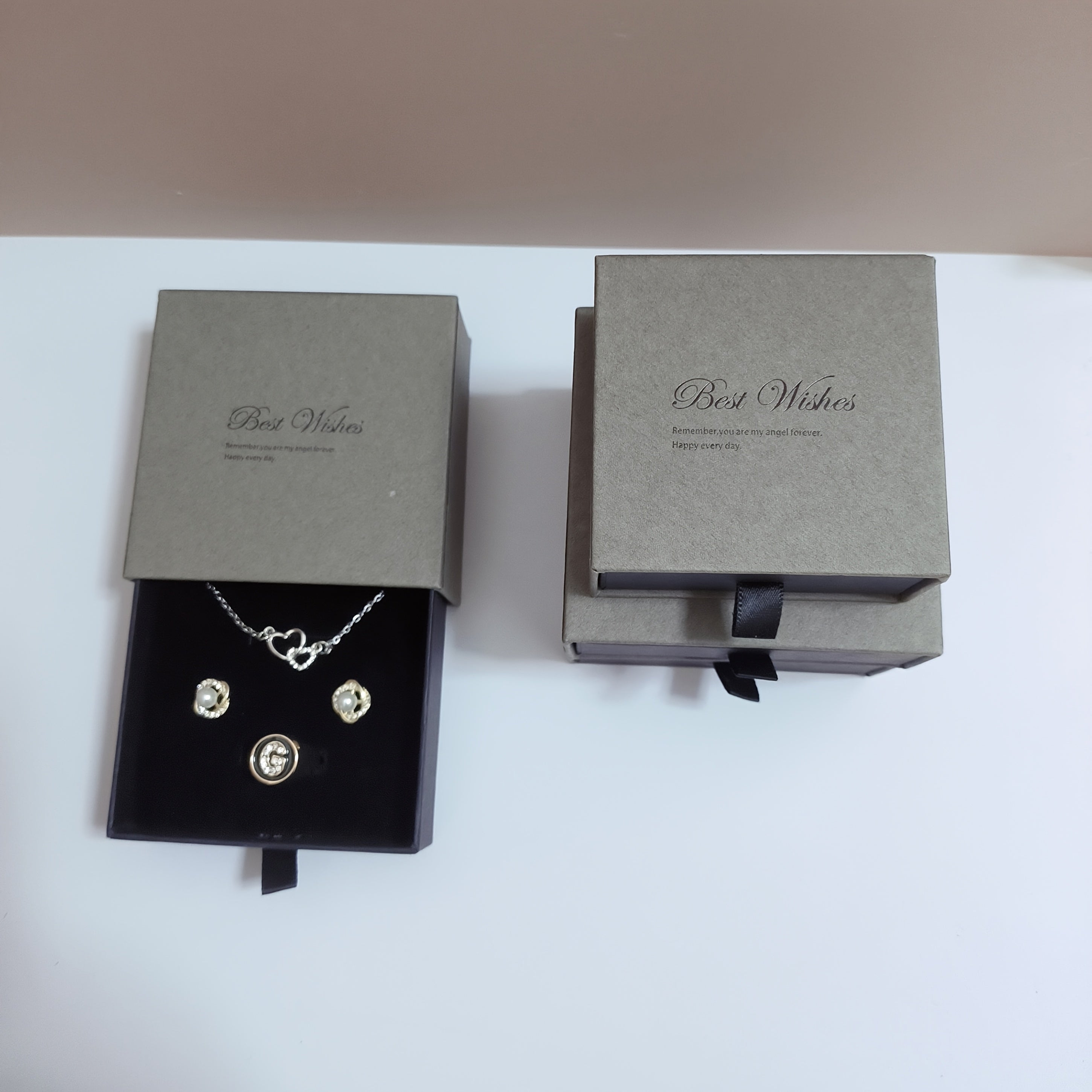 12pcs Gray Fashion Drawer Jewelry Box, Simple And Elegant Jewelry Box, Hard Paper Material, Can Store Rings, Earrings, Necklaces, Earrings - Suitable for Jewelry Display Box, Gift Box, Valentine'S Day Birthday Gift